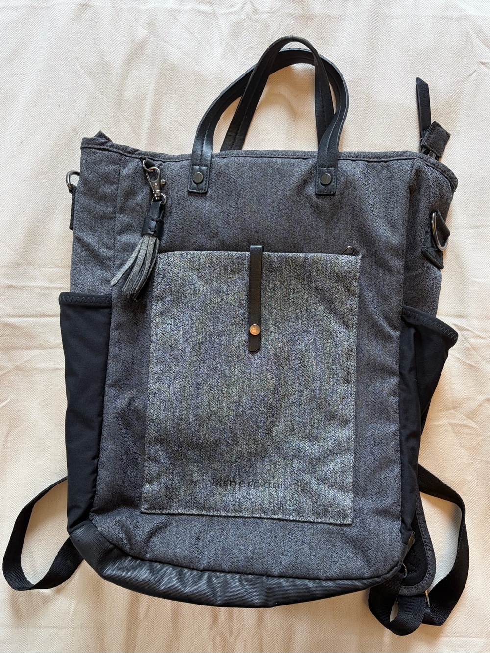 Gray Sherpani Anti-theft Backpack and Tote
